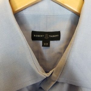 Robert Talbott Gray White Stripe Button Down Shirt